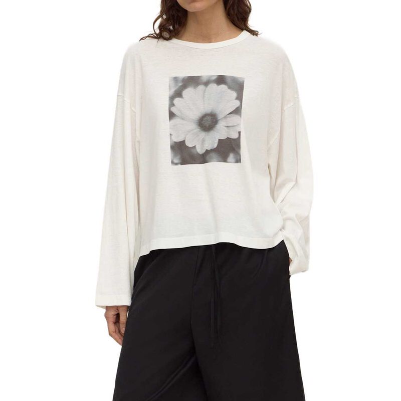 Assembly Label Womens Flora Wide Long Sleeve Tee Antique White image number 0